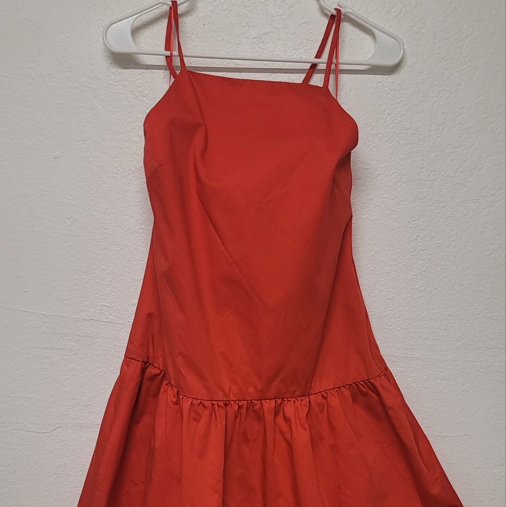 Armani exchange red mini drop waist dress sz 8